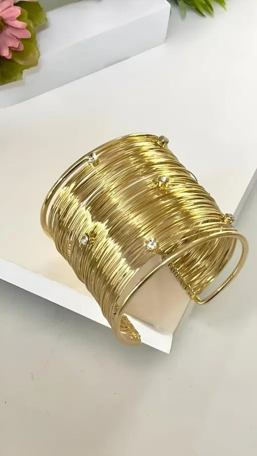 Anti-Tarnish Bangle-Style Bracelet for Women & Girls
