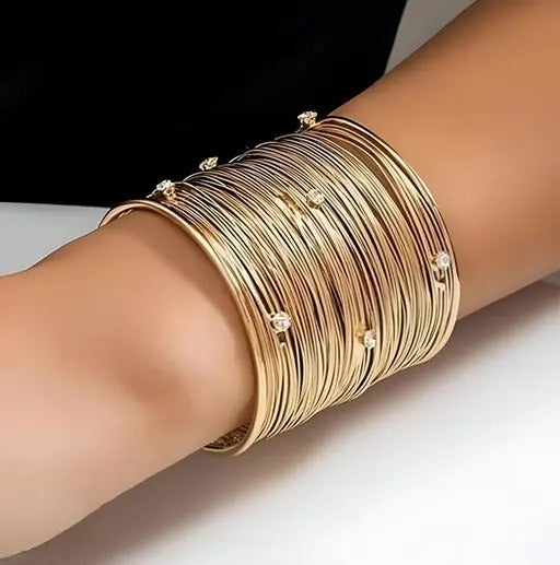 Anti-Tarnish Bangle-Style Bracelet for Women & Girls